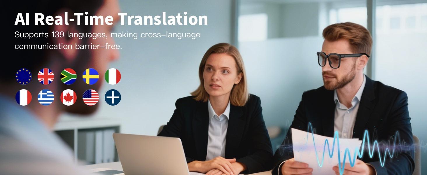 Smart AI Camera Glasses 8MP | Auto Photochromic UV Protection | Hands-Free Video Recording for Travel Hiking | 160+ Multilingual Real-Time Translation