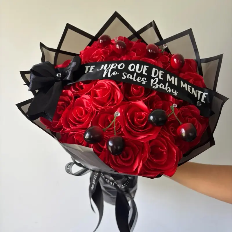 Luxury Cherry Red Eternal Rose Bouquet