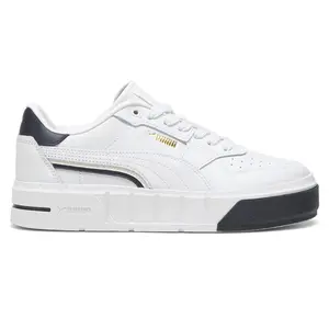 PUMA Womens Cali Court Classics Perforated Lace Up Sneakers Shoes Casual - White
