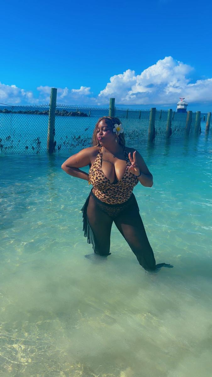 Item: Front Ruched Swimsuit - Leopard print, XL