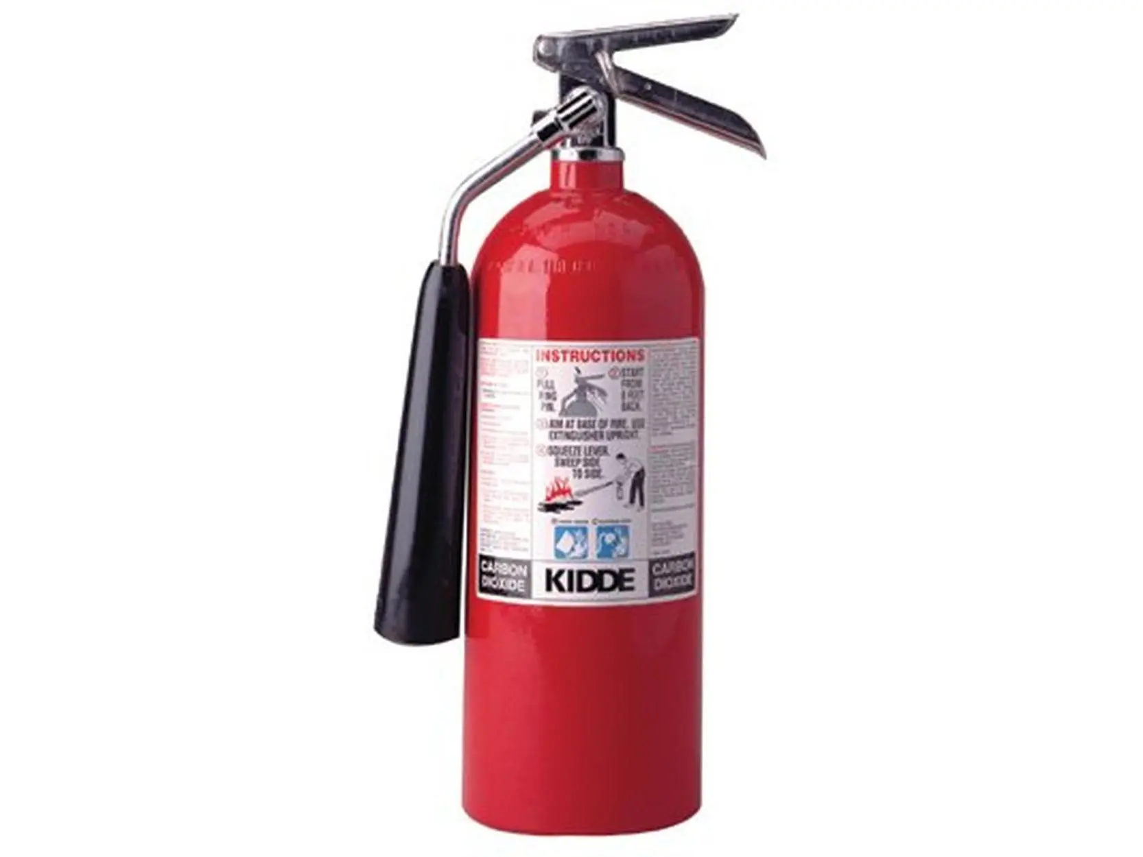 Kidde 408-466181 10Lb Pro 10 Cdm Lightweight Aluminium Carbon Dioxide Fire Extinguisher - Kitchen Home Safety Tool with 1-Piece Design, Effective on Flammable Liquids Gases (Fire Extinguishing Agent Included), Cylindrical, 850.0 Psi