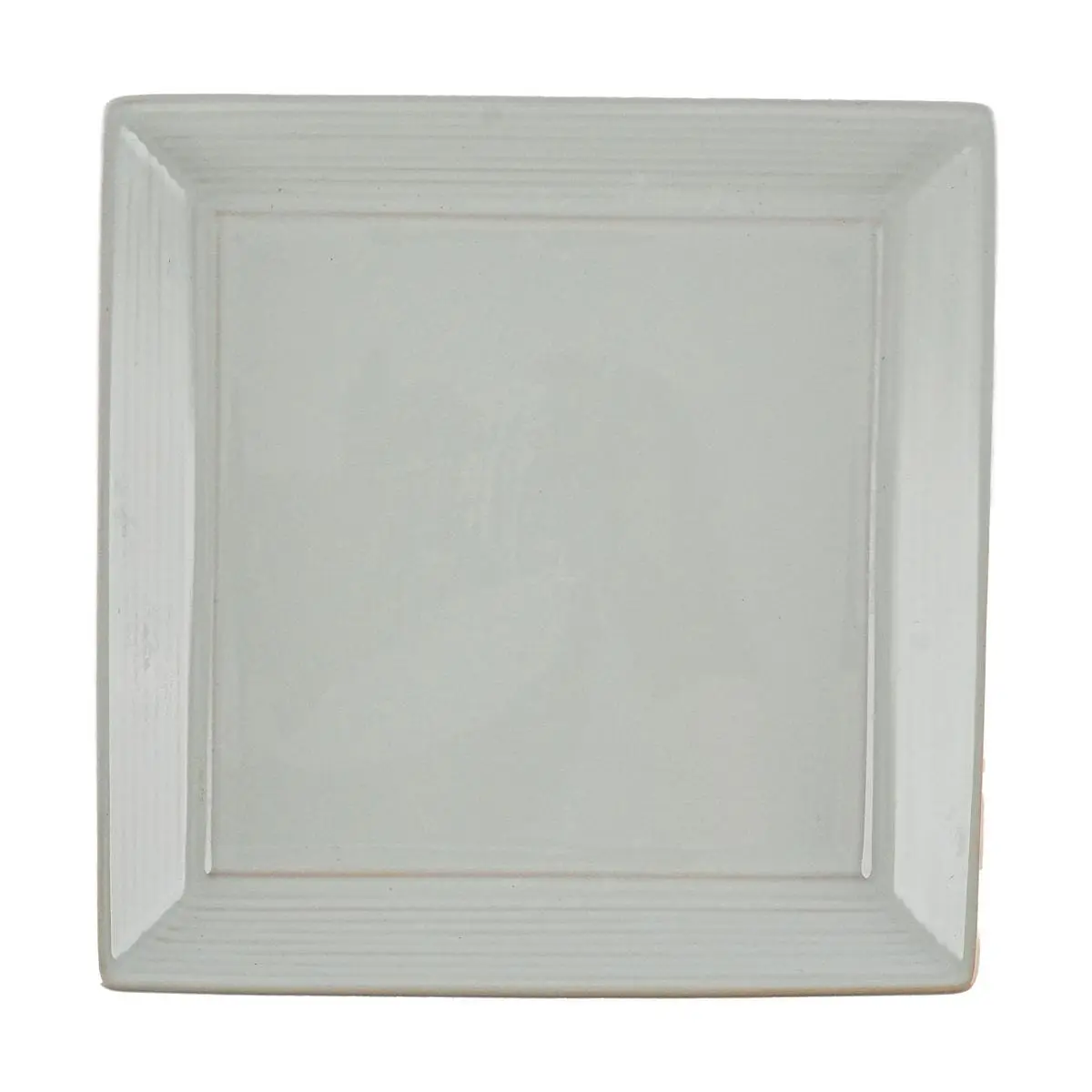 NEOFLAM Odense Atelier Coral Grey Square Dinner Plate 9.5 Inch - Ceramic Serving Dish for Kitchen & Dining