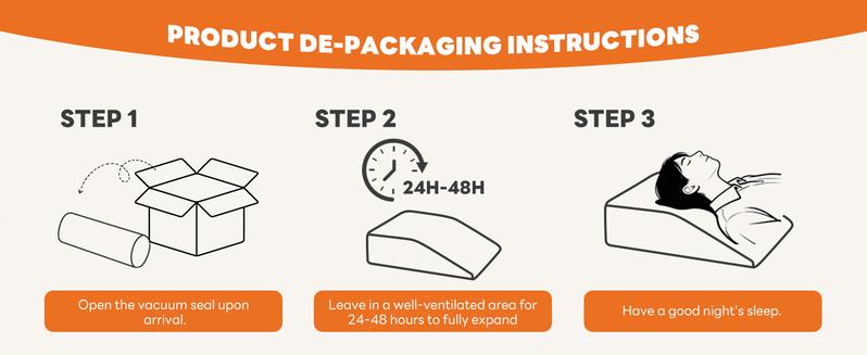 Wedge Pillow, Body Pillow for Sleep Apnea, Neck Pain Relief, Post Surgery, Sleeping Comfort, Acid Reflux, Heartburn, Back Pain Relief and Snoring