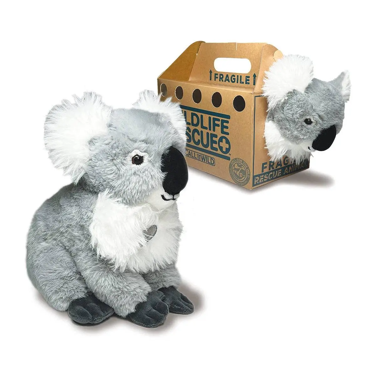 Wildlife Rescue Koala Plush 15" Toy with Crate & ID Card | Ethical Sustainable Educational Gift