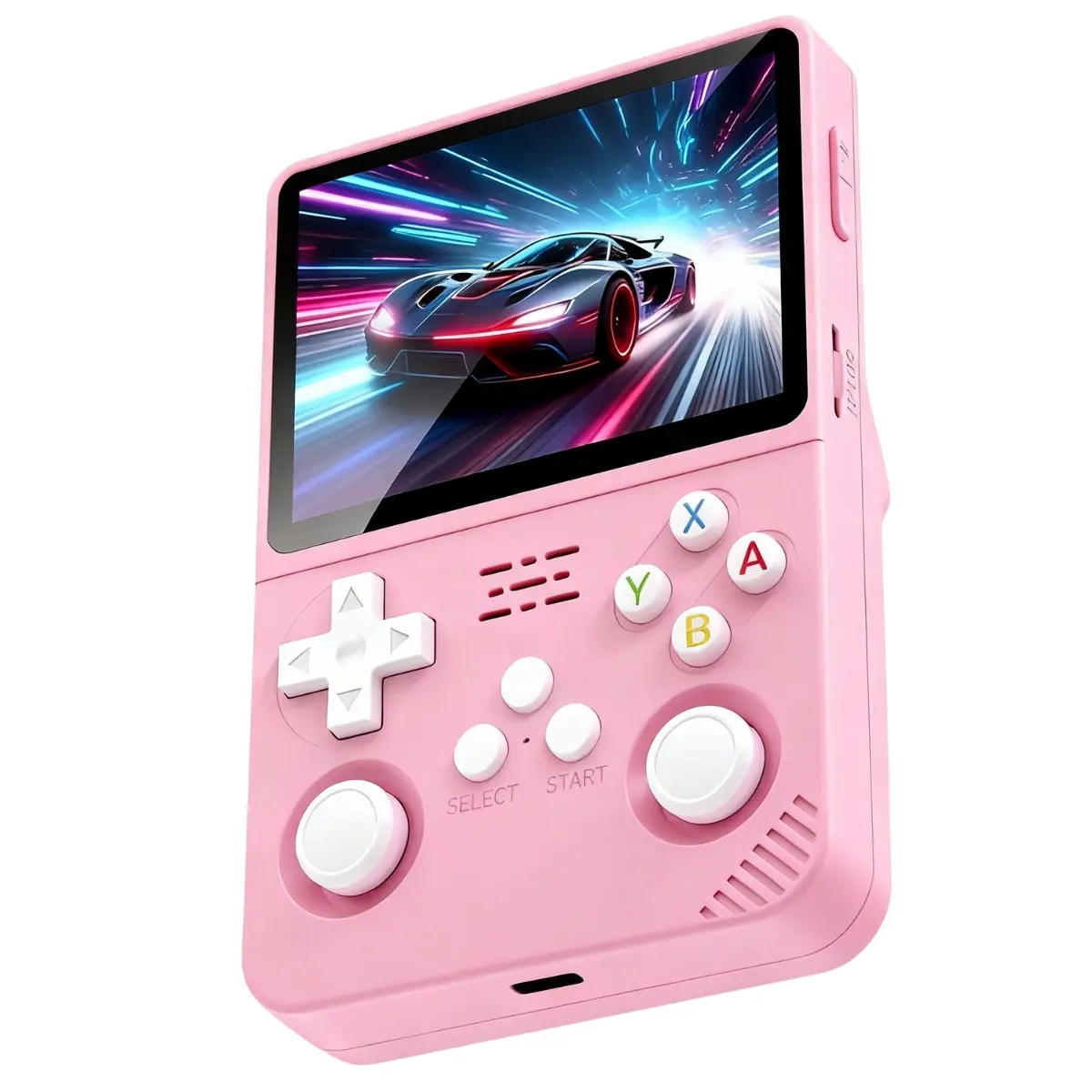 Handheld Retro Game Console - 3.5 in IPS Screen, 64G Extra Large Memory, USB-Powered, Handheld Size Portable Gaming System, Manufacturer Warranty, Teenage Boy Gifts, Retro Games, Boyfriend Protection Pink