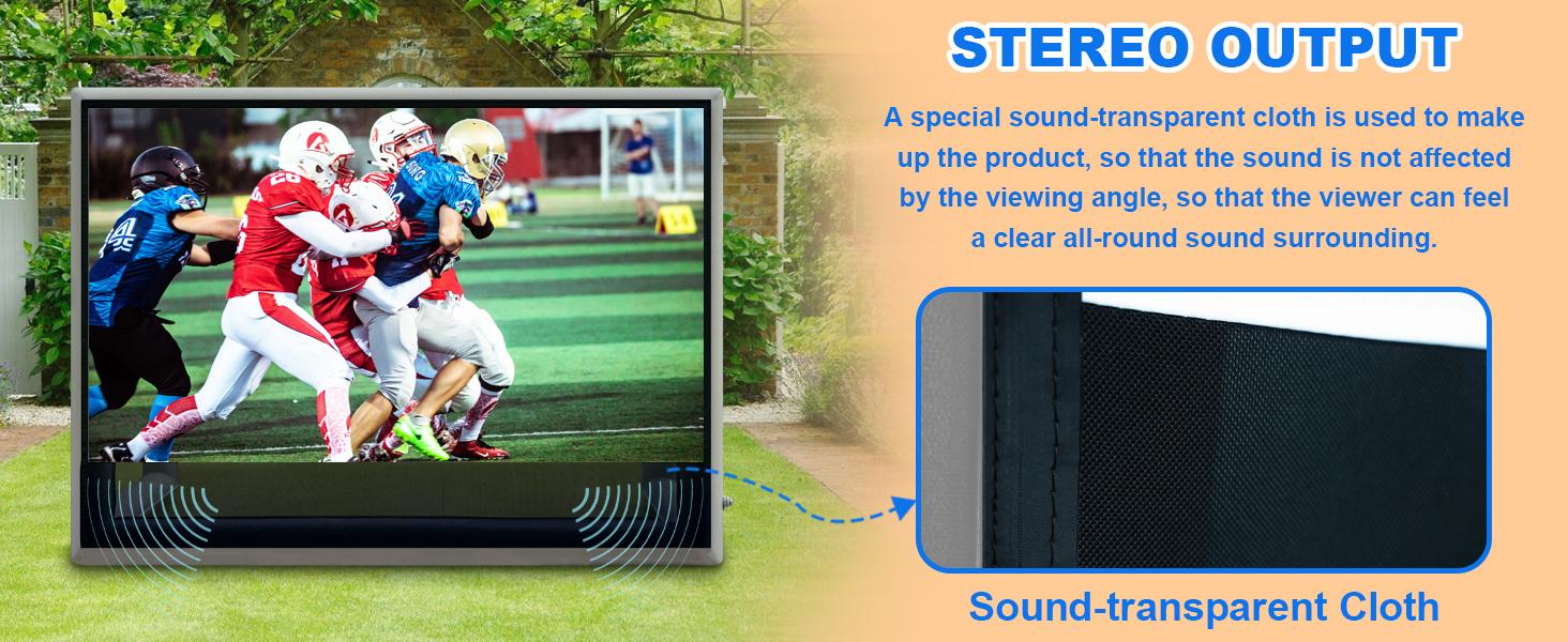 SAYOK 10FEET Inflatable Projector Screen for Outdoor Movies, Pool Parties & Backyard, Waterproof PVC Material, No Need Constant Inflating, Portable Movie Screen for Projector