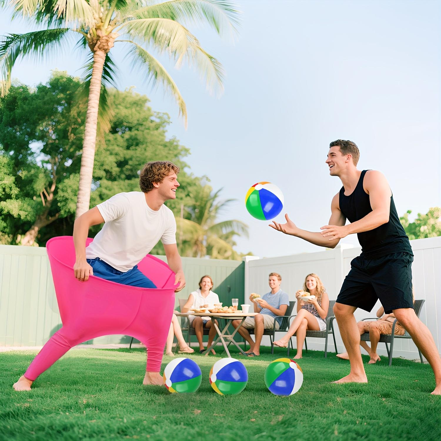 Easter family party games,2PC Granny Pants Yard Game Set,oversize Granny Pants,Children's indoor/lawn throwing games,Parent-child Game Set, Giant Pants, with Bouncy Ball and Pump, Large Outdoor Day Family Fun Party Toss Game excellent gift for children