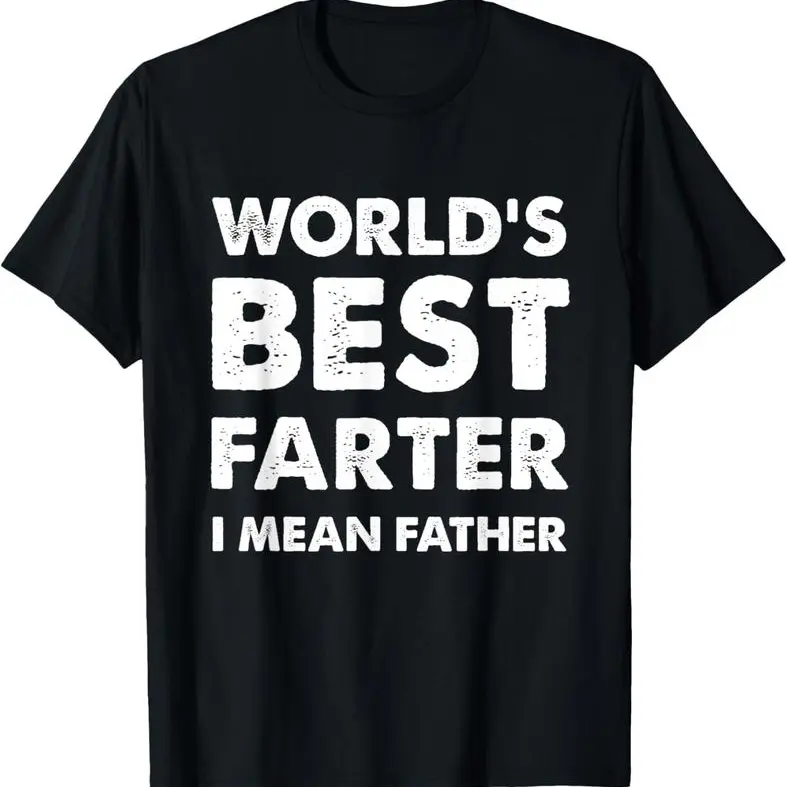 [100% Cotton] Father's Day Retro World's Best Farter Dad Joke T-Shirt Premium Cotton Apparel Fathersdaygift Graphic Tees Men graphic tee Streetwear