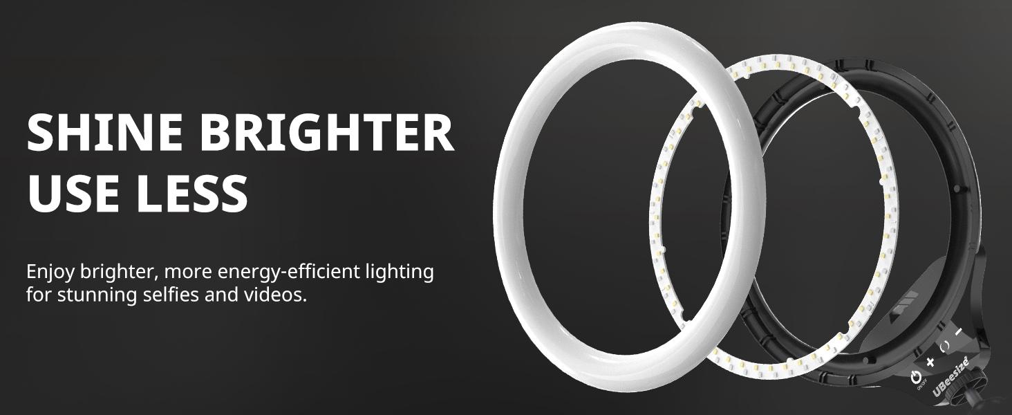 UBeesize 10" Selfie Ring Light with Bluetooth Tripod & Phone Holder Dimmable LED Light for Makeup TikTok YouTube Live Streaming Compatible with iPhone & Android