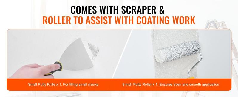 VEVOR Drywall Skimming Blade Set, 7/10/14/16/24 in Skimming Blades + 34-81.6 in Extension Handle Pole, Stainless Steel Knife Professional Skim Coat Tools, for Gyprock/WallBoard/Plasterboard,Drywall Skimming Blade Set,Decoration VEVOR Super Brand Day