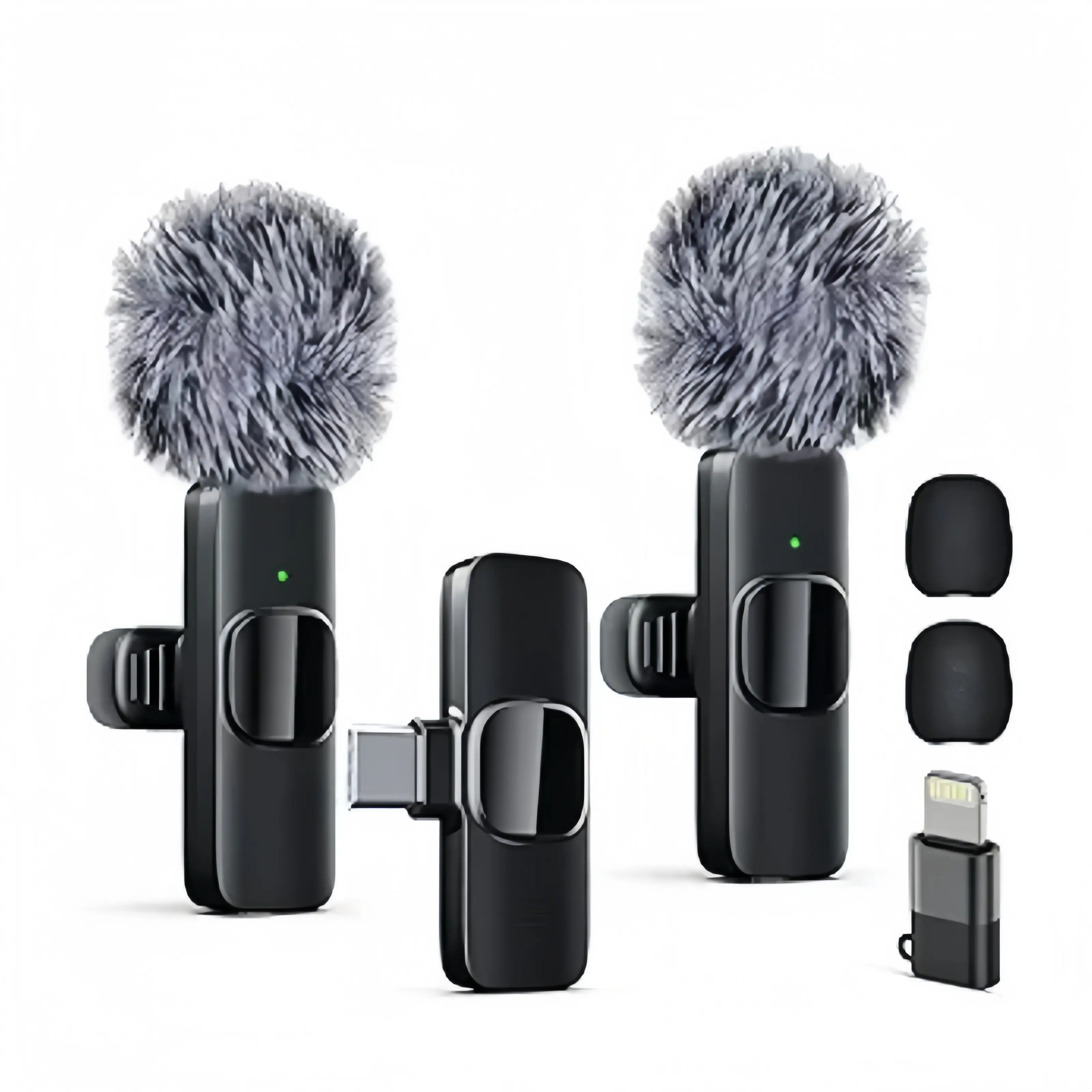 Wireless Mini Lavalier Microphone for iPhone, iPad & Android, Noise-Cancelling Plug & Play Lapel Mic with USB Rechargeable Design, Ideal for Short-Video Creation, Vlogs and Live Streaming-MM1