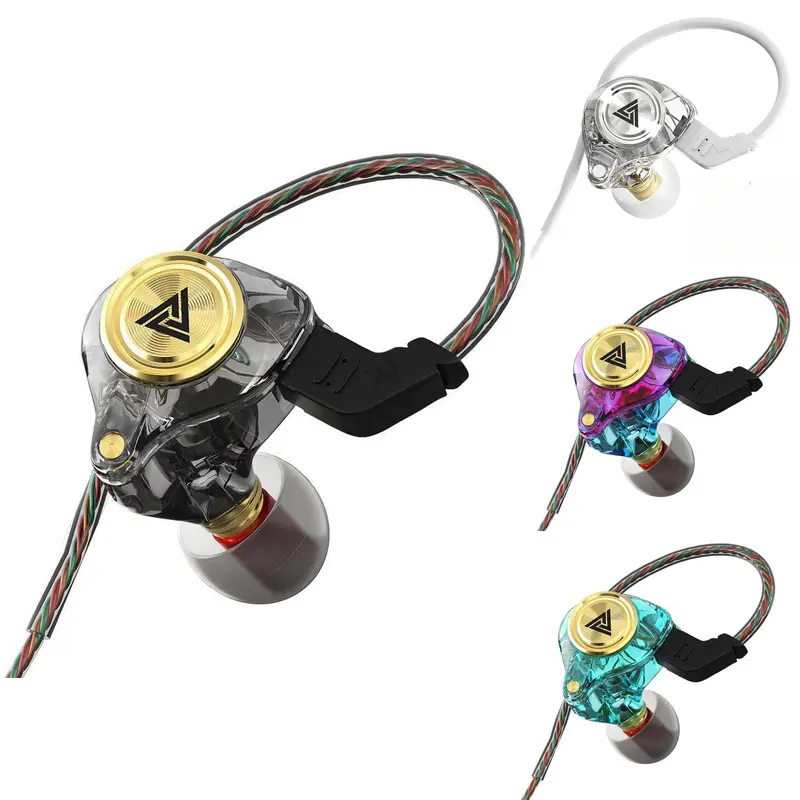 QKZ AK3 Noise Cancelling In Ear Wired Earbuds with Mic - 8D Audio HiFi Deep Bass Subwoofer Stereo, 3.5 mm Jack Gaming Headset for Game Enthusiasts, Game Console Accessory, Deep Bass Earbuds, Gaming Earbuds
