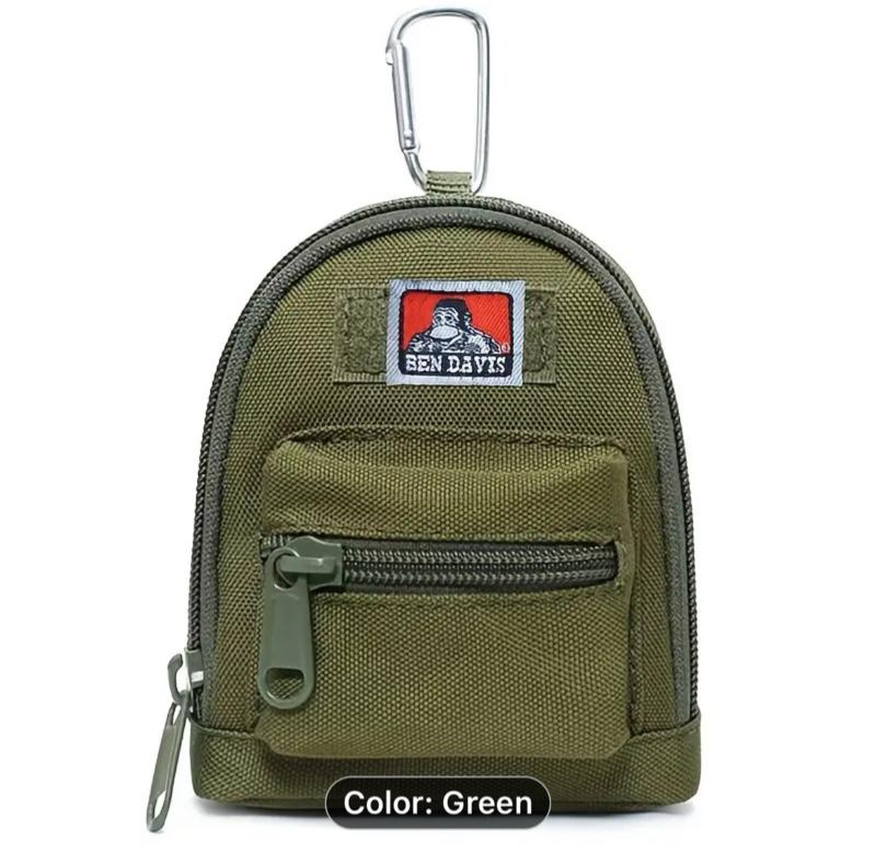 Ben Davis Mini Backpack for Men and Women, 8 Color Options, Handheld Clip, Key & Wallet Features, Ideal for Everyday Use