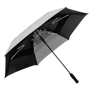 ShedRain Vortex 62 in Golf Umbrella - Black/Storm: Solid Polyester Shell, Plastic Handle, Pongee Construction