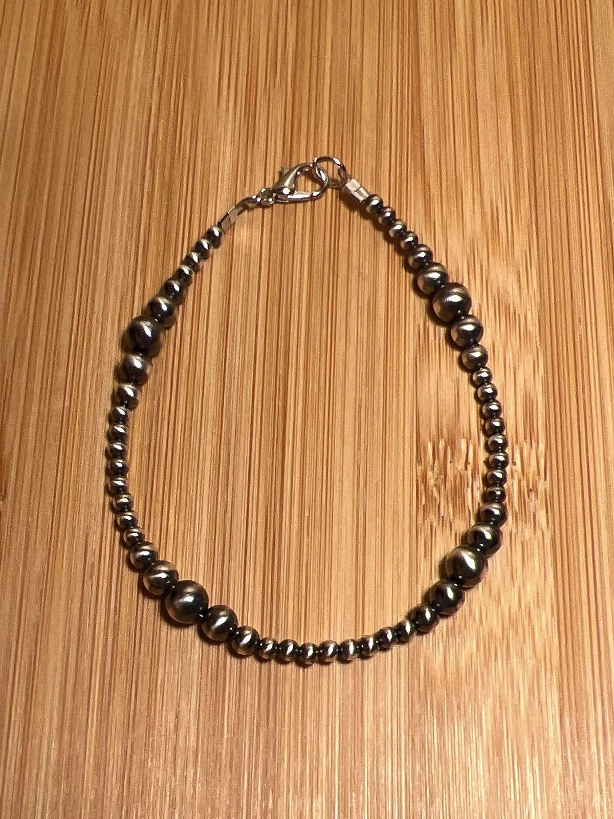 The Delta Bracelet! Navajo Style Pearls Bracelet - 925 Silver - Small Business