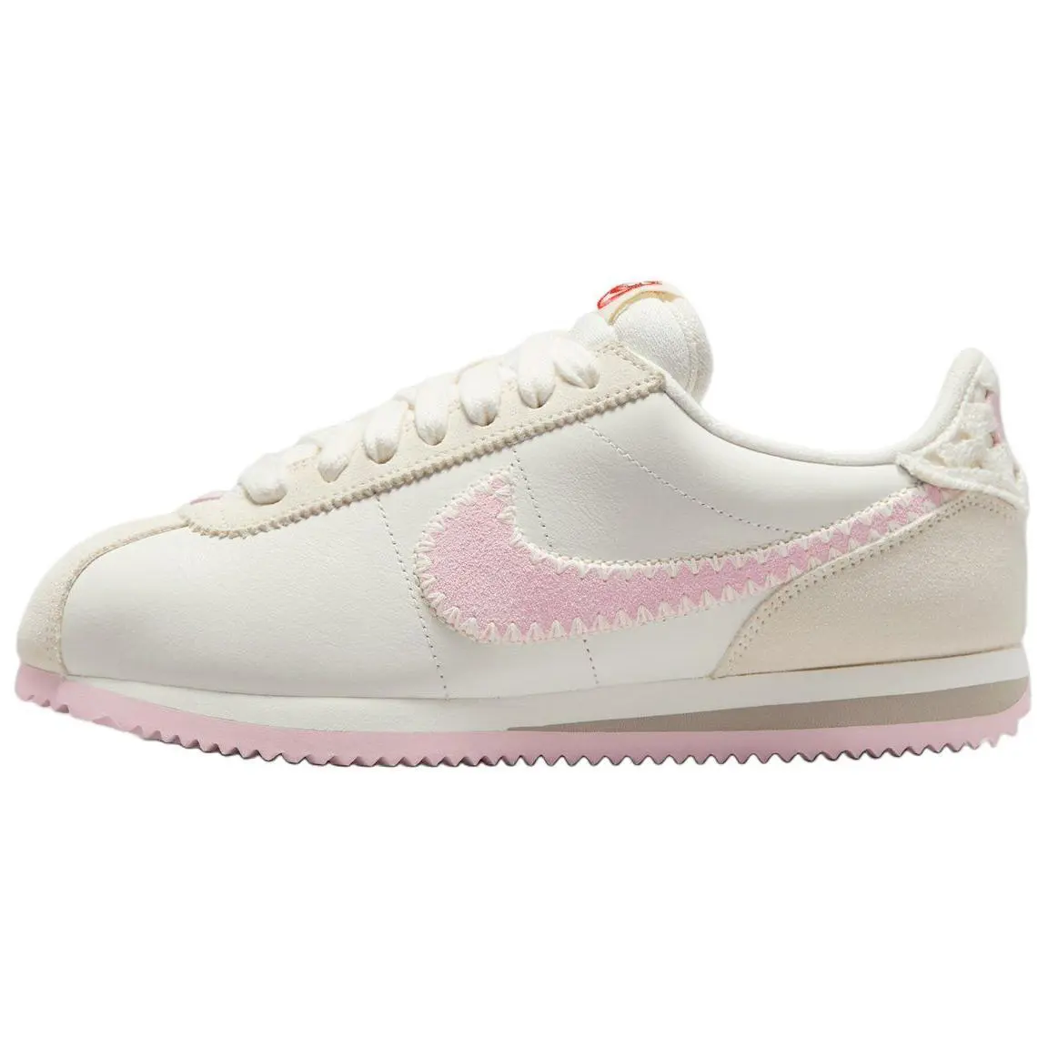 Nike Cortez Valentine's Day Limited Edition Low-Top Running Shoes for Women in White and Pink with Comfort, Versatility, Shock Absorption, and Anti-Slip Features Trending Shoes, House White Official Shoes to Get / Maison Mihara