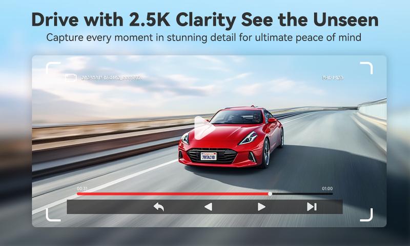 REDTIGER A3 3 Channel Dash Camera 32GB Card 2.5K+1080P+1080P IRCamera Wifi Dashcam HD Driving Recorder-Holiday Haul