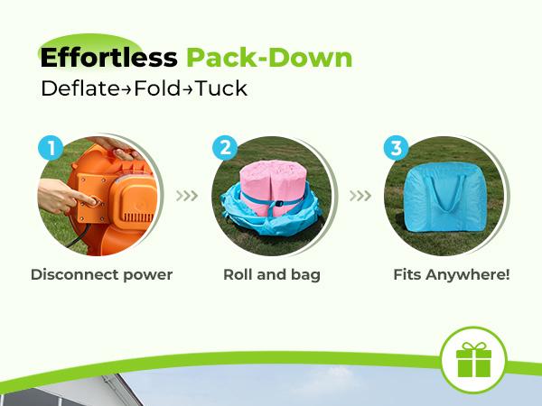 Outfunny Inflatable Bounce House Large Bouncy Castle for Kids with Slide Outdoor & Indoor 450W Blower 6 in 1 Interactive Play Zones Safety First Year Round Fun Gift