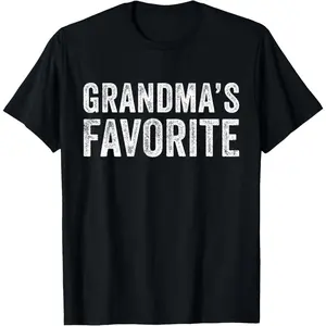 100% Cotton Grandma's Favorite Funny Grandparent Grandchild Vintage T-Shirt