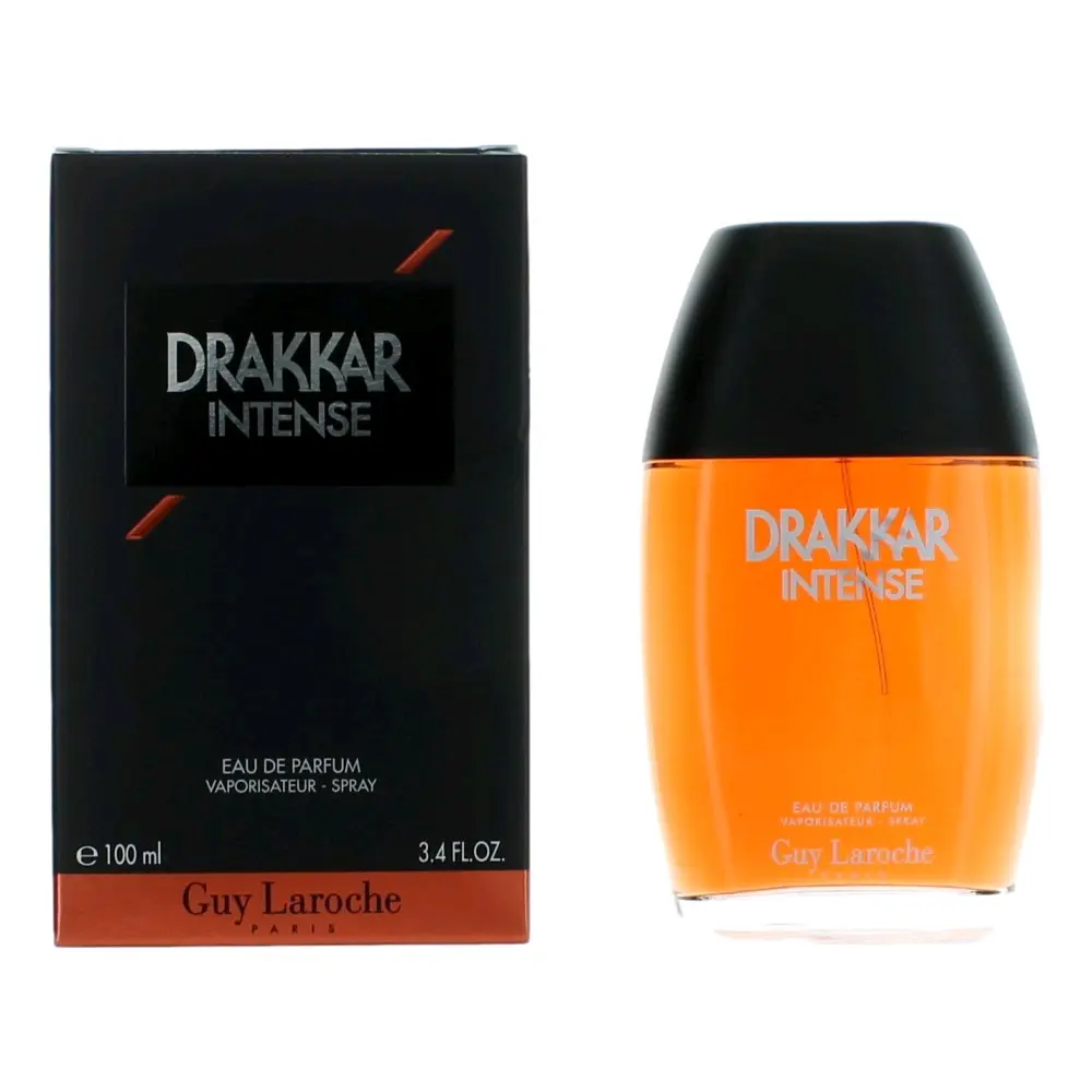 Drakkar Intense by Guy Laroche Men's 3.4 oz EDP Spray Fragrance - Herbal Signature Scent with Rosemary, Lavender, Patchouli, Woody Notes for Smelling Good, Woody & Earthy