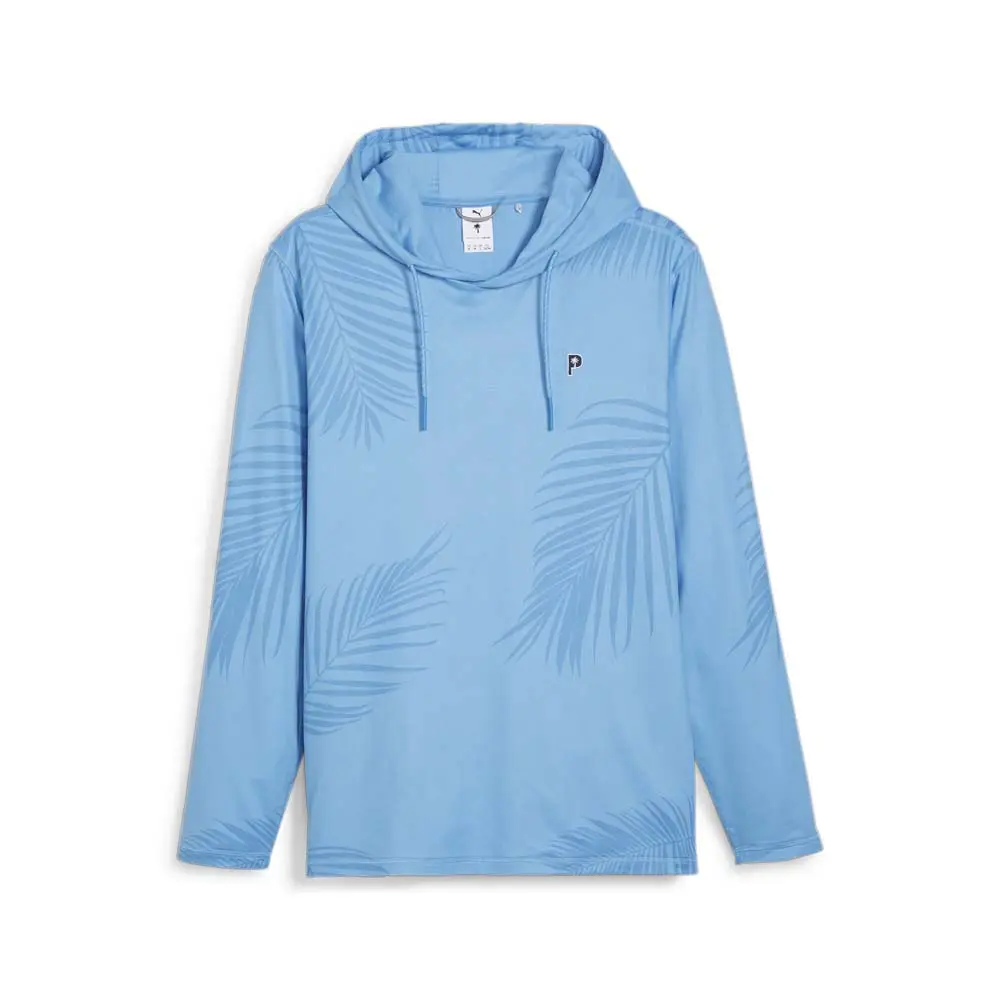 PUMA Mens X Palm Tree Crew Palm Graphic Hoodie Casual Outerwear Casual - Blue