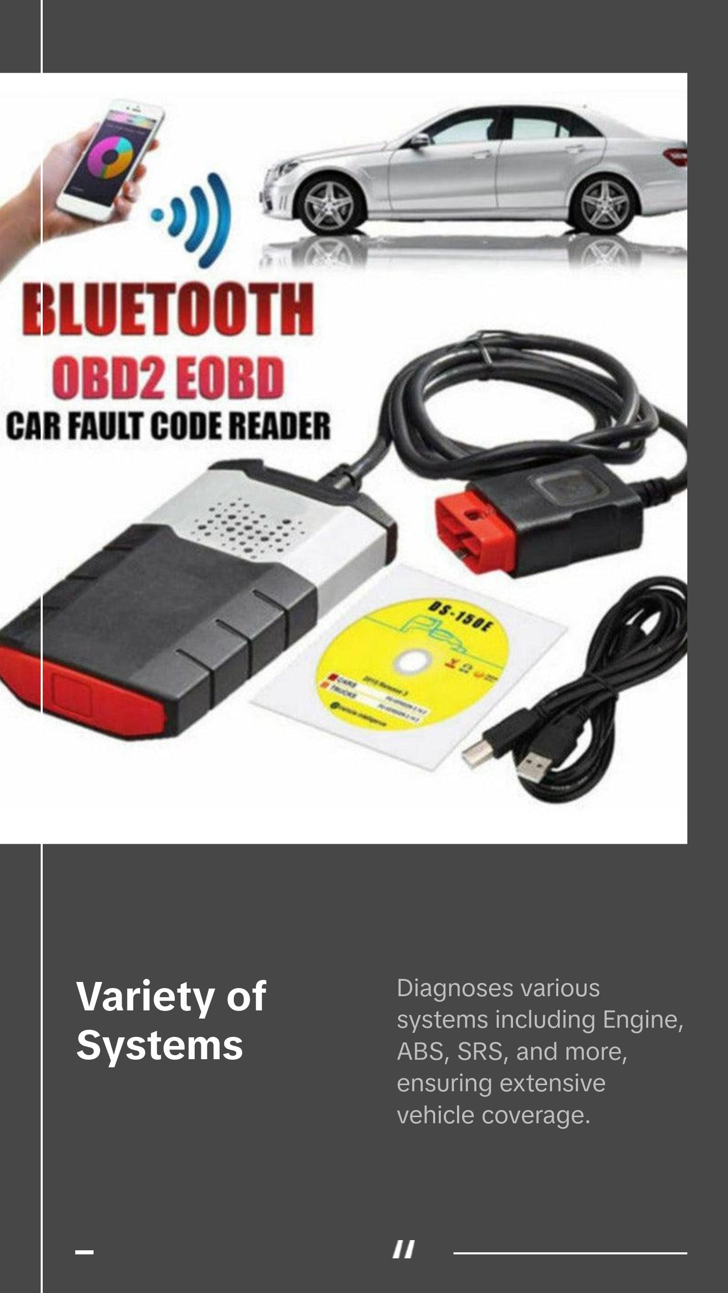 2016 DS150E Diagnostic Tool for Cars and Trucks OBD2 Code Reader Scanner for BMW VW Audi