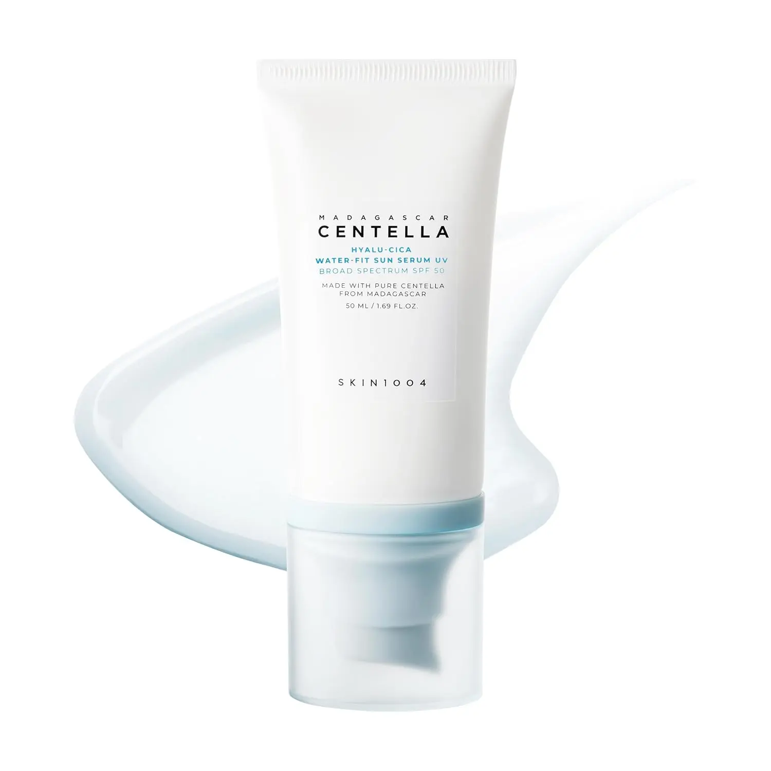 [SKIN1004] Madagascar Centella Hyalu-Cica Water-Fit Sun Serum SPF 50, Moisturizing Sun Protection Essence, No White Cast, Korean Sunscreen FPS50 Protector Solar 50ml