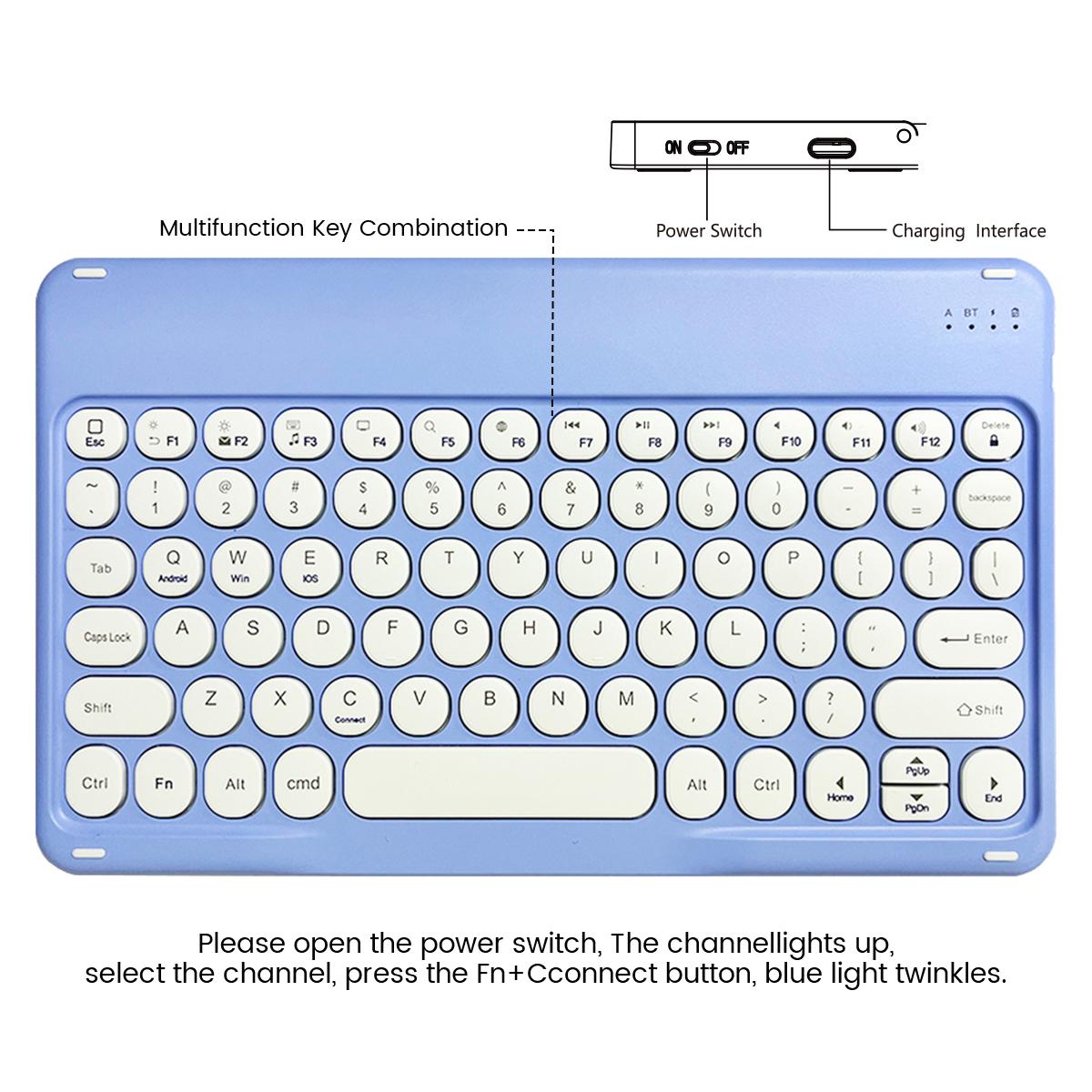Ultra Light Wireless Bluetooth Keyboard - Slim Mini Universal Multi-Device Compatible Keypad, Rechargeable Quiet Lithium Ion Powered, Smooth Typing, Travel-Friendly for iPad, Windows, Android Devices, Ultra Light Wireless Keyboards