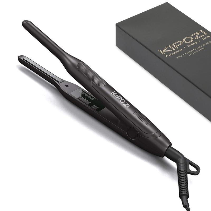 PRO Hair Duo 0.3" Titanium Mini 2-in-1 Flat Iron & hair styling tools curling irons Travel-Small Pixie Cuts & Frizz Cordless Straightener Straightening Comb Heatless Curler straightener