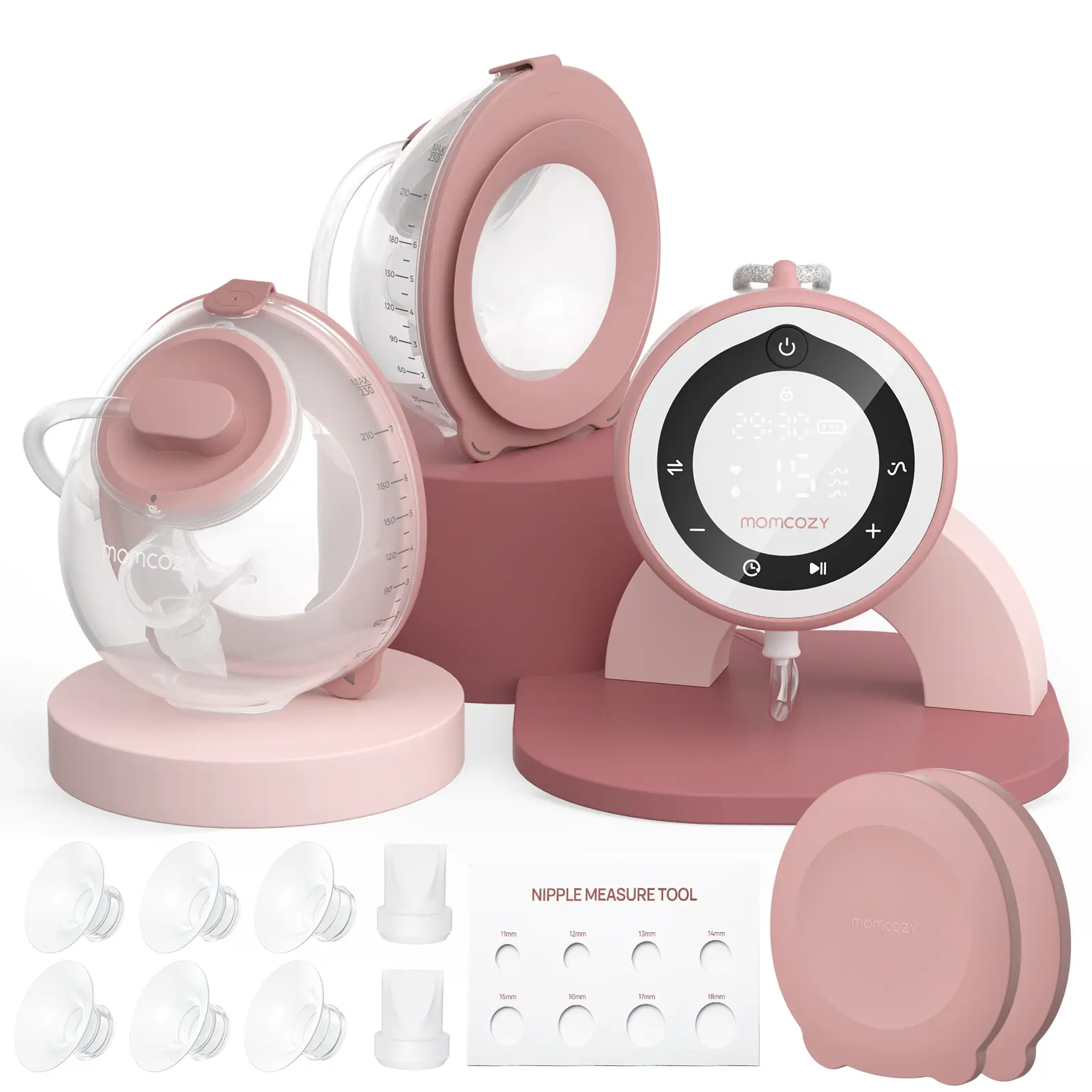Momcozy V1 Pro & V2 Pro Wearable Breast Pump, Hospital-Grade Pocket Primary Pump, Hands-Free Portable Pump with Lightweight Visible Cups for Real Milk Removal B