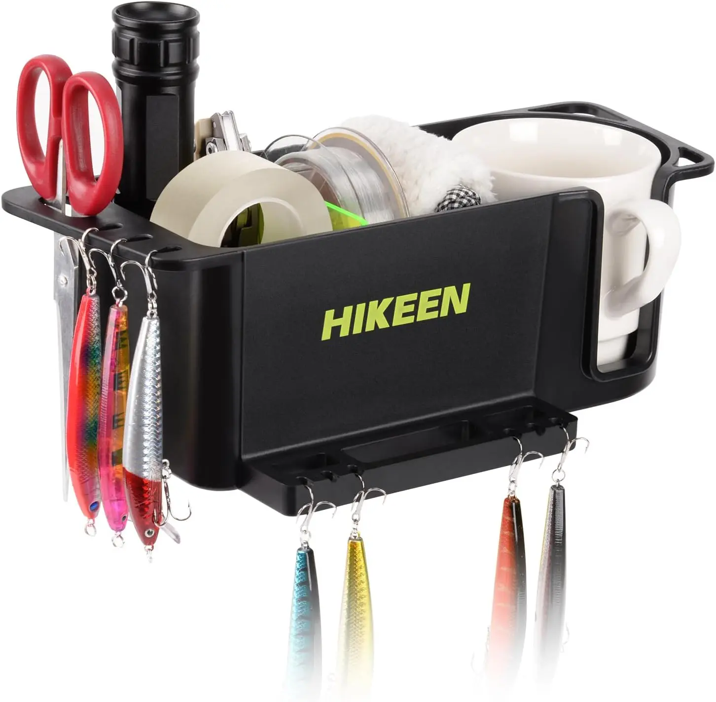 Boat Caddy Organizer, Boat Cup Holder, Multifunctional Boat Storage Organizer Universal Fit for Boat, Kayak, Pontoon, Bass Boat, Jon Boat - Fishing Tool Holder, Boat Fishing Accessories