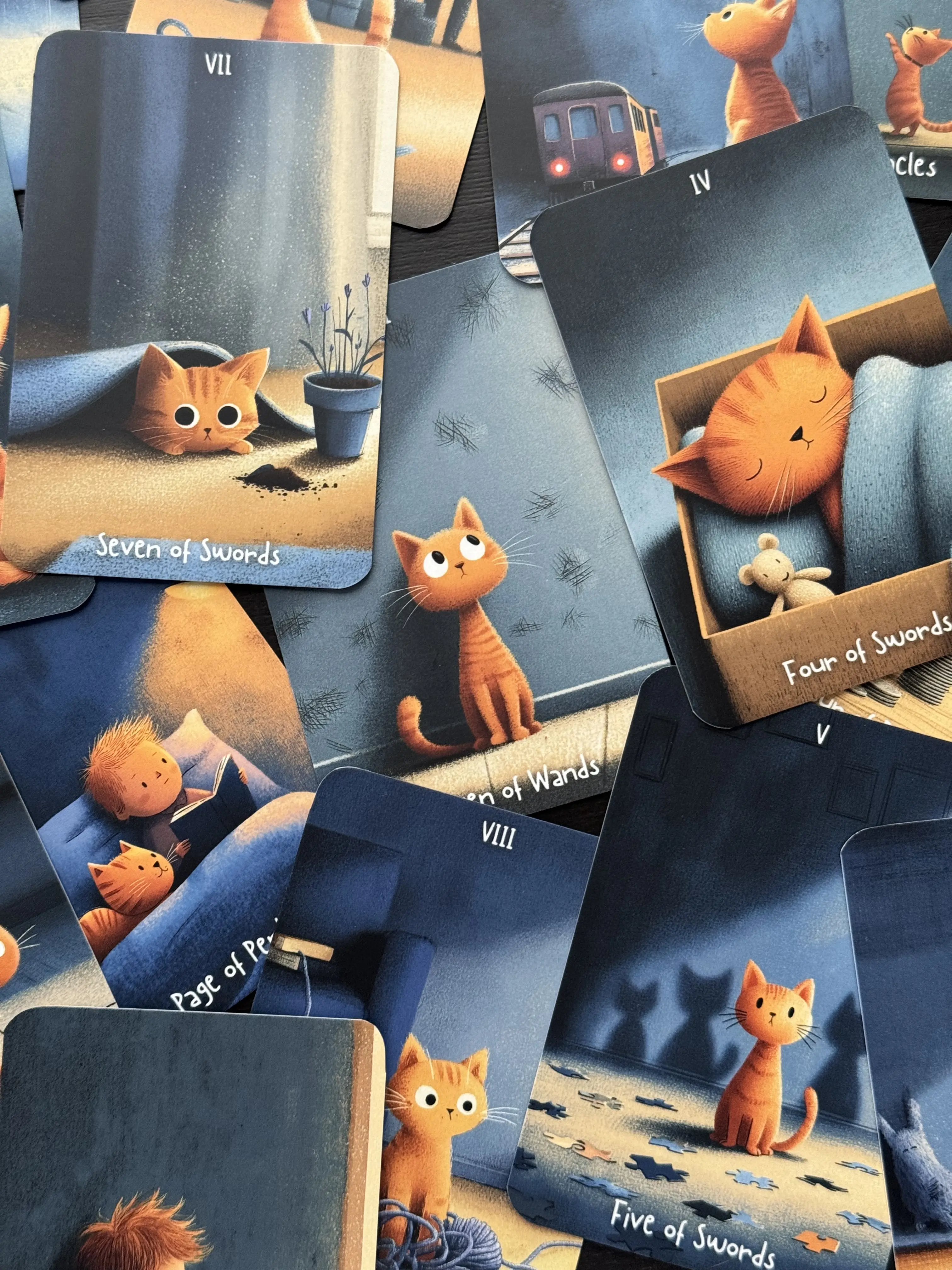 Cat Tarot Deck – AR Interactive Cards, 80 Card Set, Guidebook & Pouch