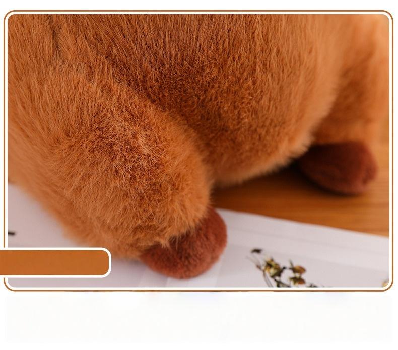 Summer Capybara Plush Toy Soft Cuddly Simulation Stuffed Animal for Home Sofa Bed Decoration Ideal Gift for Animal Lovers Ages 12+