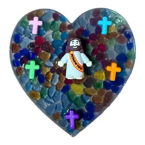 Pickable Pebble Pad with Jesus and cross