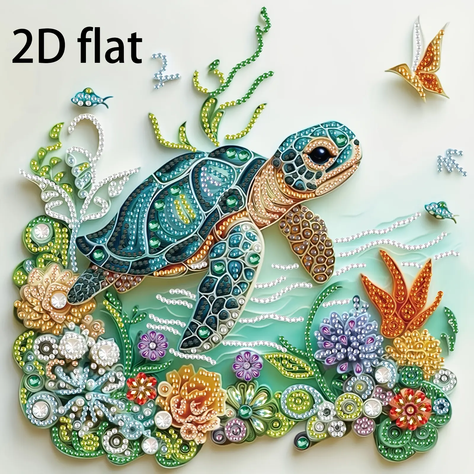 Diamond Art Kits for Adults Beginners - 5D Special Shape Sea Turtle Painting, DIY Crystal Rhinestone Decor Gift