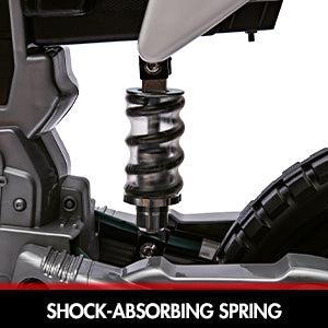 【GARVEE】12V Electric Dirt Bike with Dual 25W Motors, Twist Grip Throttle, Spring Suspension, Training Wheels, and Ride-On Toy in Green, Pink, Blue, and Red Colors