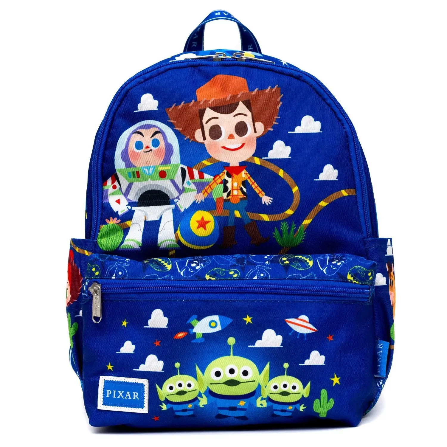 Women's Nylon Toy Story Mini Backpack, Cartoon Character Print with Jessie, Alien Design Backpacks Element & "To Infinity and Beyond" Quote