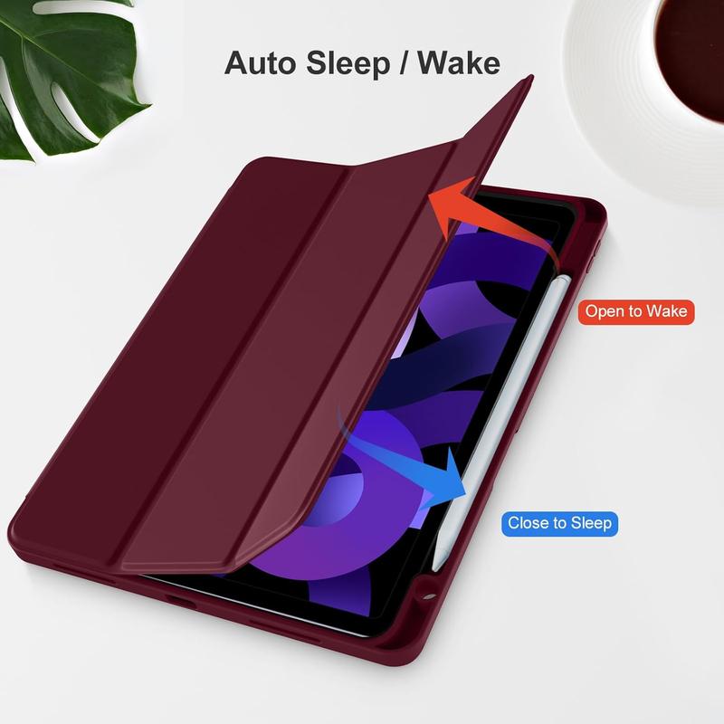 iPad Case/iPad 10th Generation Case [11-Inch 2025/10.9 Inch 2022] with Pencil Holder, Smart Cover with Soft TPU Back [Support Auto Wake/Sleep] Blue Protective Protection Green Tablet Computer