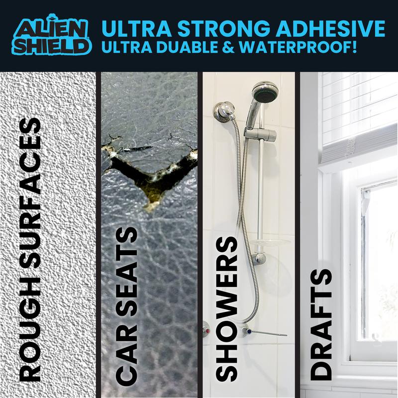 Alien Shield Sealing Tape - Waterproof Transparent Repair Tape, Adhesive Strips, Patch Tape to Repair Tears, Cracks, and Leaks, 4 Inches Wide As Seen On TV flex tape