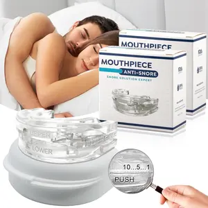 Anti-Snoring Mouthpiece designed to reduce snoring by gently adjusting jaw position for better airflow. Comfortable, adjustable, and reusable. No batteries or machines needed. Sleep quieter, breathe easier, and wake up refreshed every morning.