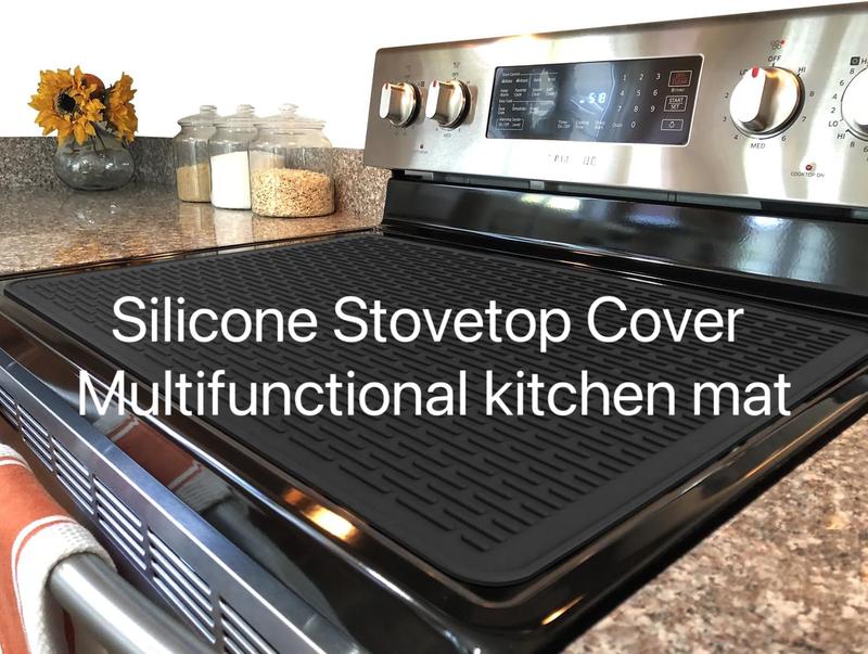 Stove Top Covers for Electric Stove, Silicone Stove Cover Mat - 28"x 20" Ceramic Stove Guard Stove top Protector, Heat Resistant Cook top Cover-Mother's Day gift for mom.