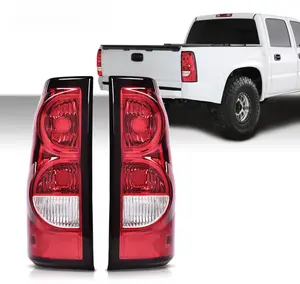 【Spring Glow Up】Tail Lights For 2003-2006 Chevy Silverado 1500 2500 3500 HD Rear Brake Lamps L+R Red Lens Direct Bolt On Replacement