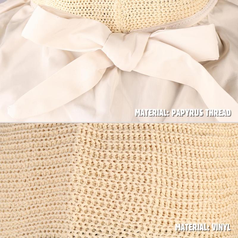 Stylish Women's Foldable Wide Brim Sun Hat  - UV Protection  Beach Hat for Outdoor Hiking, Picnics & Summer Activities, Hiking Accessory | Foldable Hat | Breathable Fabric, Camping Gear