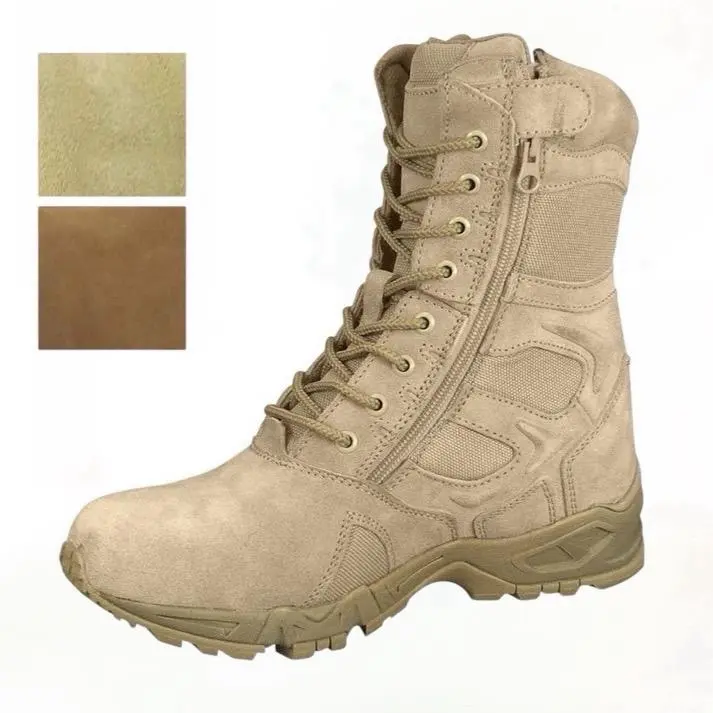 ROTHCO Men's Forced Entry 8-Inch Side-Zip Tactical Boots - Adult Suede Leather & Nylon, Wide Width, 8 Eyelets, Laces, EVA Midsole for Hiking Workwear