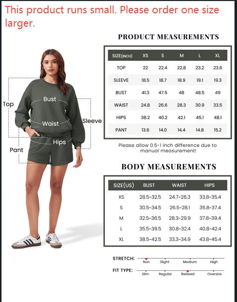 Hoodie and Shorts 2-Piece Set This product is relatively thin