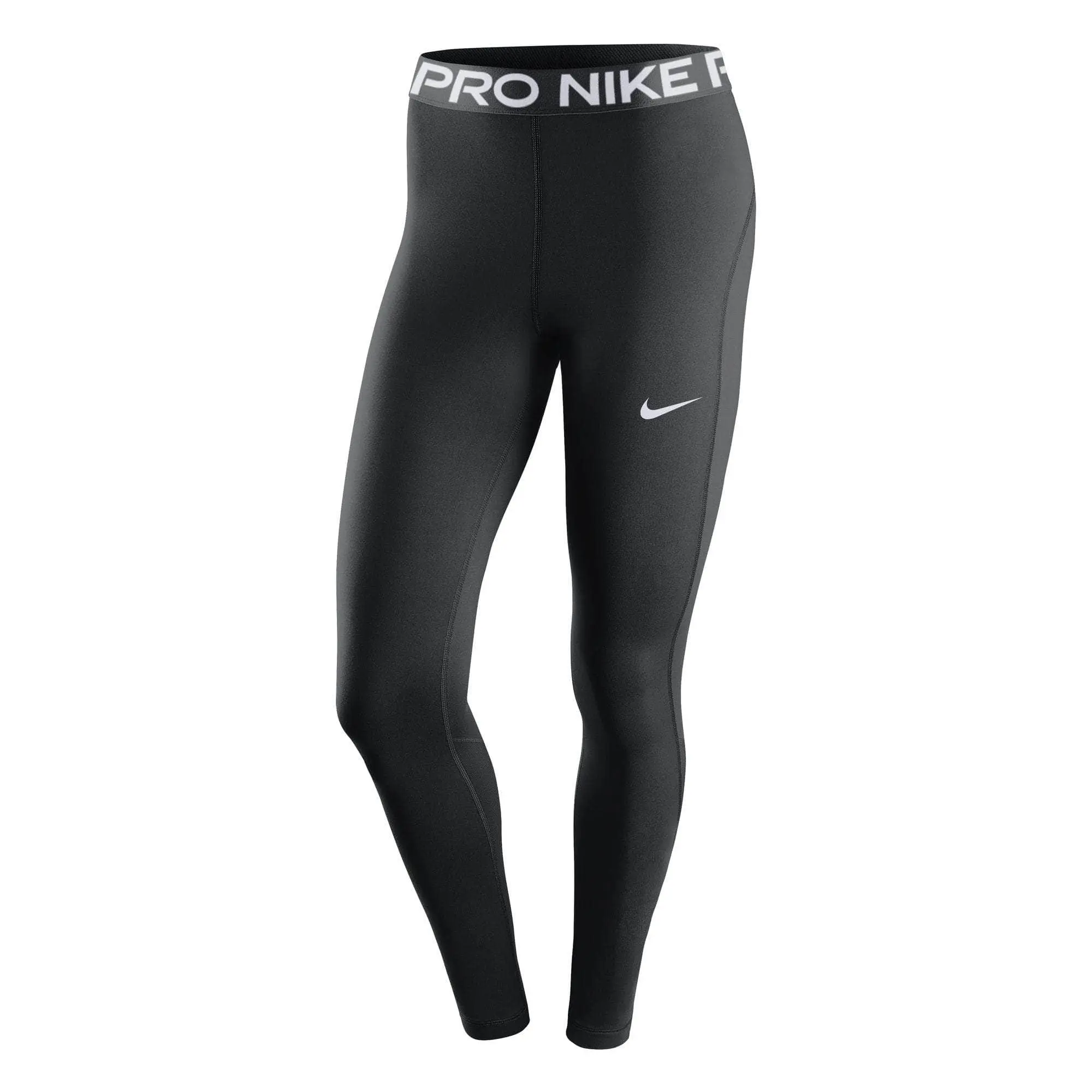 Nike Pro Mid-Rise Mesh-Paneled Leggings - Women's Fitness Yoga Pants Tight Fitting Pants, Shaping Leggings, Skinny Yoga Bottoms, Breathable