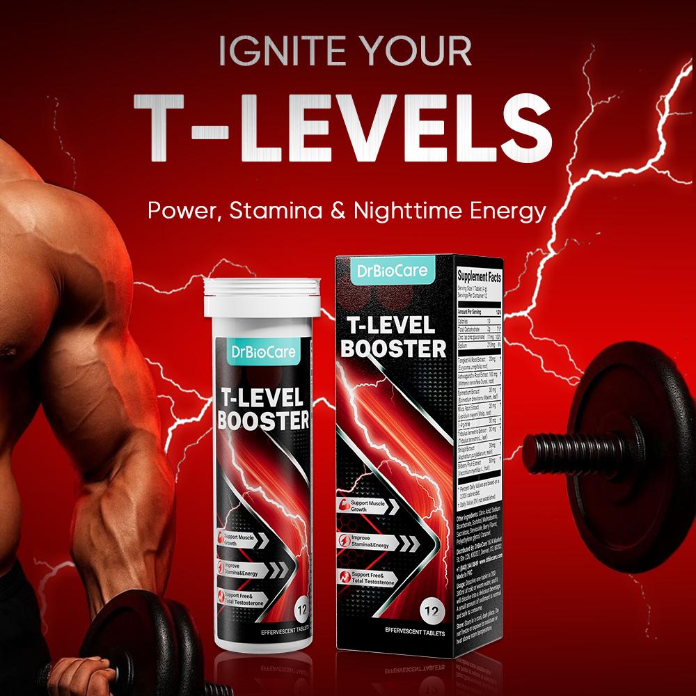 Drbiocare Testosterone Boost + Nitric Oxide Booster，Supports Testosterone Production, Boosts Blood Flow & Stamina, Muscle Mass, Strength, Performance, Energy, Focus & Fast Recovery