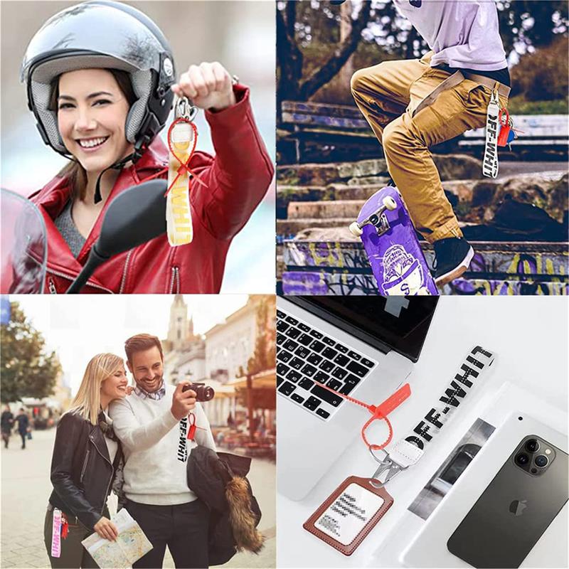 Keychain Lanyard Classic Herringbone Design Wristlet Strap Fabric Badge Holder Chains Thick Wide Bracelet Keyrings Canvas Stylish Jeans Decoration 10.2x1.4 Inches Comfortable Secure Durable Reliable Gift with Buckle