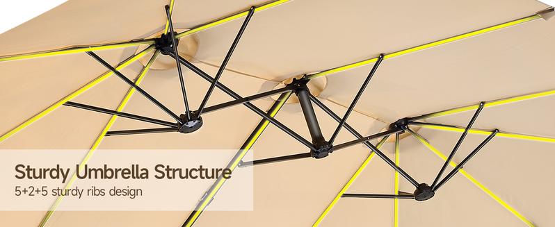 【Adjustable Tilt & Double-Sided】ONBRILL 13/10FT Cantilever Patio Umbrella with Base Included, Heavy Duty Large Outdoor Umbrella Offset for Pool, Patio, Backyard,Outdoor Furniture,Garden Furniture,Summer,Mother's Day Gift 【Adjustable Tilt & Double-Sided】ONBRILL 13/10FT Cantilever Patio Umbrella with Base Included, Heavy Duty Large Outdoor Umbrella Offset for Pool, Patio, Backyard,Outdoor Furniture,Garden Furniture,Summer,Mother's Day Gift