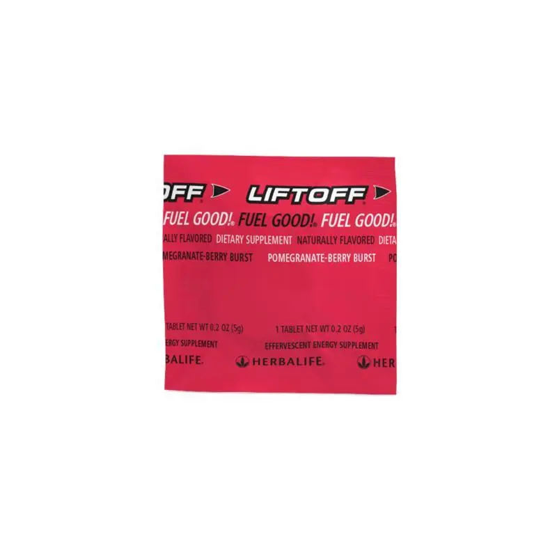 Herbalife Liftoff Pomegranate Berry Burst 100 Count Effervescent Drink Tablets Pomegranate Berry Flavor Vitamin C B Vitamins Dietary Supplement Daily Nutrition Energy Support Focus Support Dissolvable Tablets Ready to Mix Beverage
